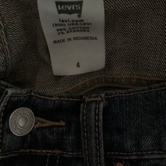 Levi's 515 NOUVEAU Jeans Capri Denim cropped blue stretch size 12 - Picture 5 of 5